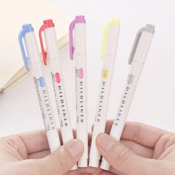 JIANWU 1pcs Japanese stationery zebra Mild liner double headed fluorescent  pen hook pen highlighter pen color Mark pen cute - KAKU24X7