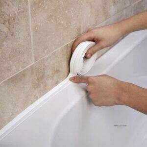 3.2mx22mm Bathroom Shower Sink Bath Sealing Strip Tape White PVC Self Bathroom  KAKU24X7.COM https://kaku24x7.com https://kaku24x7.com/product/3-2mx22mm-bathroom-shower-sink-bath-sealing-strip-tape-white-pvc-self/